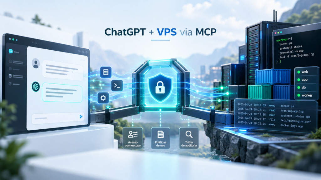 ChatGPT conectado a uma VPS Linux via MCP com controle de acesso, políticas e auditoria